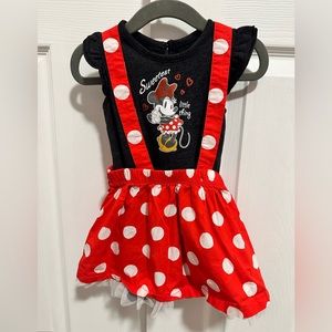 Disney Minnie Mouse baby girl matching set, Size 12 months
